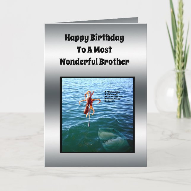 Fangthema Brother Birthday Card, Karte (Vorderseite)