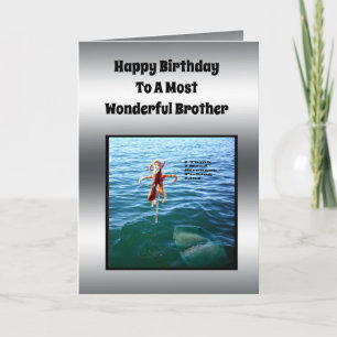 Fangthema Brother Birthday Card, Karte