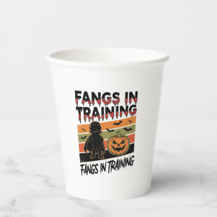 Fangzähne in Ausbildung Lustiges Vampir Halloween- Pappbecher