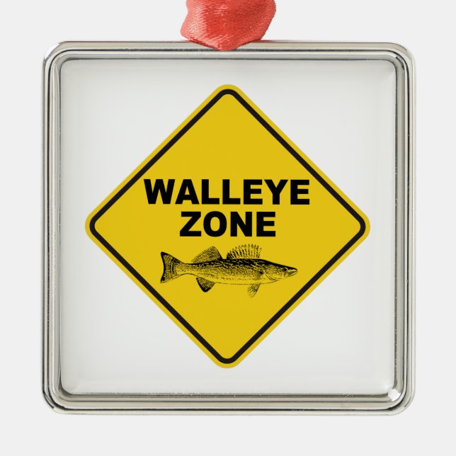 Fangzone Walleye Ornament Aus Metall (Vorne)