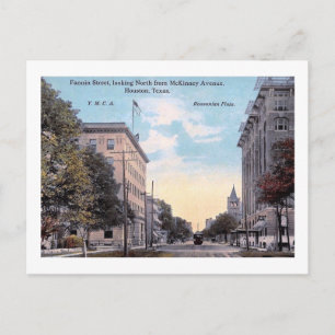 Fannin St., Houston, Texas Vintage auf Deutsch Postkarte