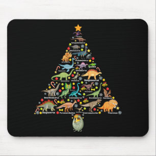 Fanny Dinosaur Weihnachtsbaum Süßer Dino Weihnacht Mousepad