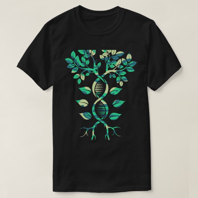 Fanny DNA Tree Life Genetics Biologe T-Shirt (Design vorne)