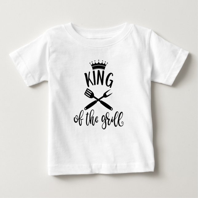 Fanny Grillen Sprichwort King of the Grill Baby T-shirt (Vorderseite)