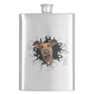 Fanny-Hund-Gesichtsmaske Flachmann