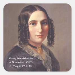 Fanny Mendelssohn, 1842 Quadratischer Aufkleber