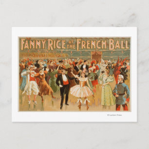 Fanny Rice auf dem französischen Ball Theater Postkarte
