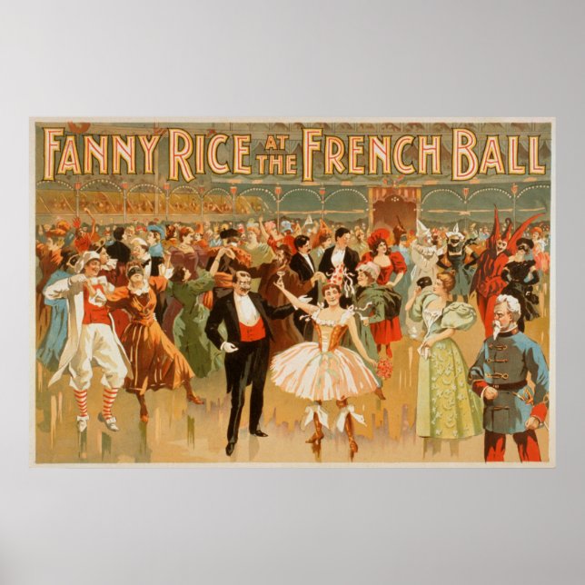 Fanny Rice auf der Theaterbühne des französischen  Poster (Vorne)