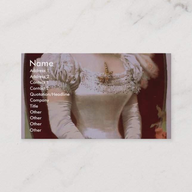 Fanny Rice, 'The Comedy Queen' Retro Theater Visitenkarte (Vorderseite)