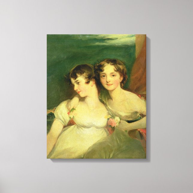 Fanny und Jane Hamond Leinwanddruck (Vorderseite)