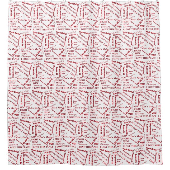 Fans ermutigende Worte Duschvorhang (Vorderseite)