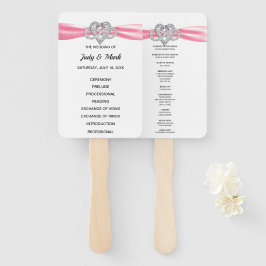 Fans von Pink Infinity Heart Wedding Program Fächer