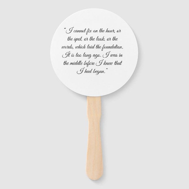 Fans von Stolz und Prejudice Fächer (Rückseite)