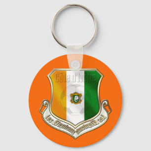 Fanschild-Emblem-Abzeichen der Elfenbeinküste Schlüsselanhänger