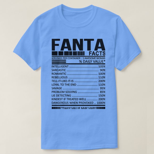 FANTA Nutrition Fakten T-Shirt (Design vorne)