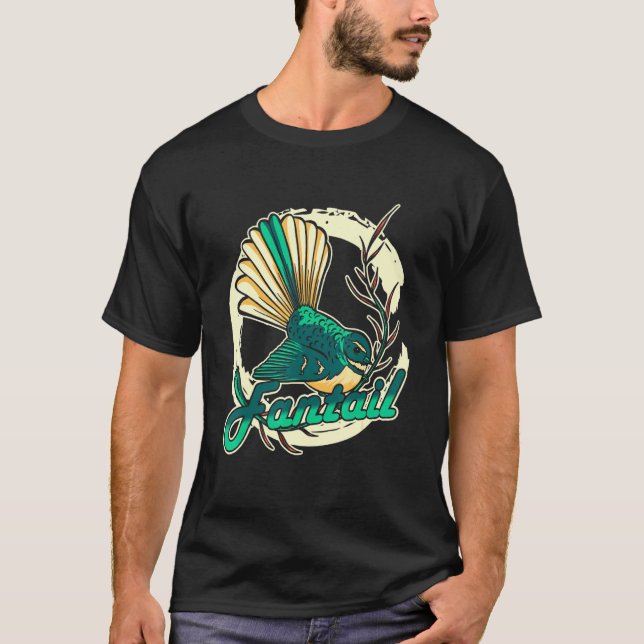 Fantail Bird Design Bird T-Shirt (Vorderseite)