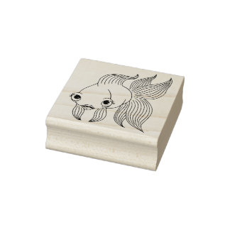 Fantail Goldfish Rubber Briefmarke Gummistempel