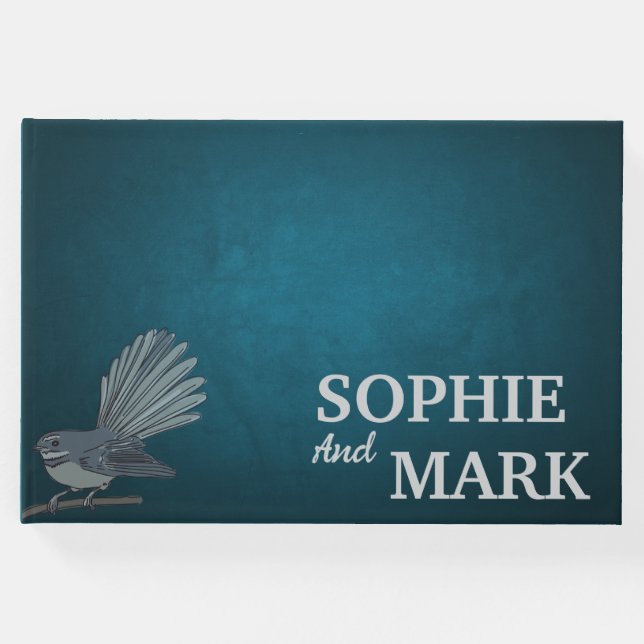 Fantail Guestbook | Luxuriöse Hochzeiten Gästebuch (Vorderseite)