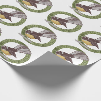 Fantail Neuseeland Native Bird Aotearoa NZ Geschenkpapier