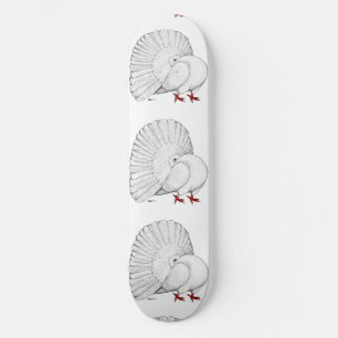 Fantail Pigeon White Skateboard