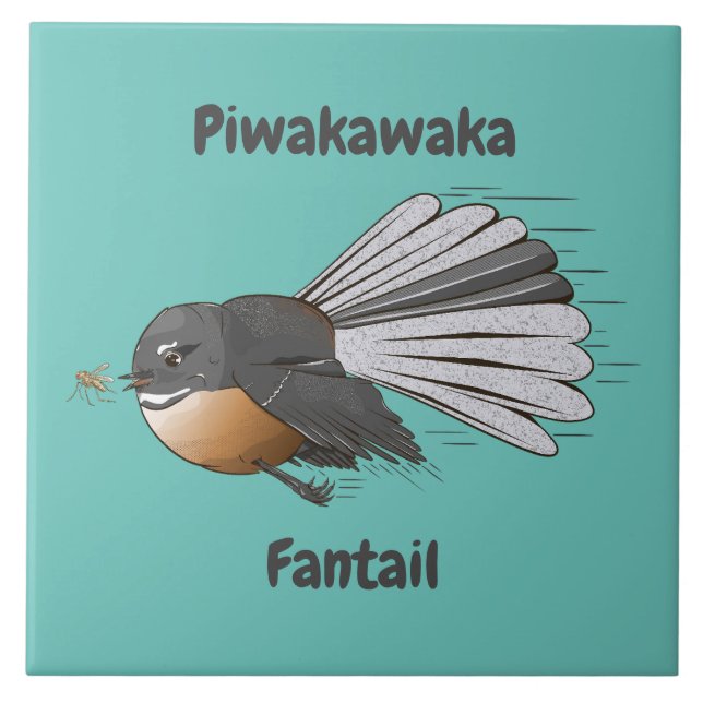 Fantail Piwakawaka Fliese (Vorderseite)