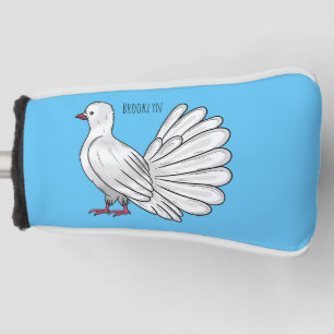 Fantail Taube Cartoon Illustration Golf Headcover
