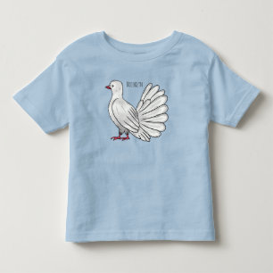 Fantail Taube Cartoon Illustration Kleinkind T-shirt