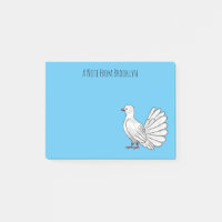 Fantail Taube Cartoon Illustration