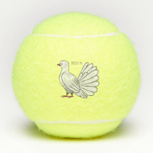 Fantail Taube Cartoon Illustration Tennisbälle