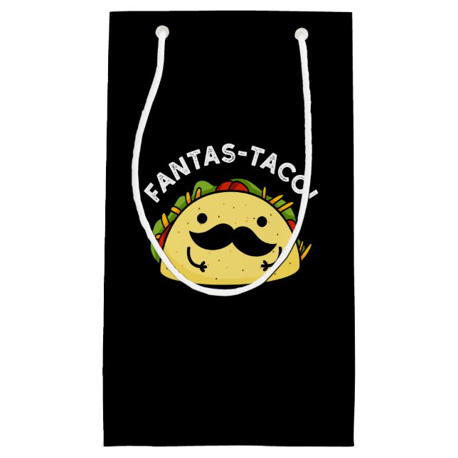 Fantas-taco Funny Fantastisch Taco Pun Dark BG Kleine Geschenktüte (Vorderseite)