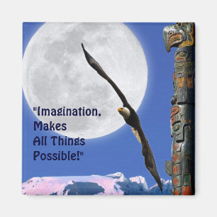 Fantasie-Adler, Moon & Totem Motivation Magnet