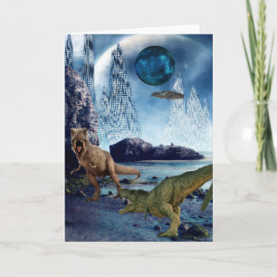 Fantasie-Alien-Planet Tyrannosaurus-Dinosaurier  Karte