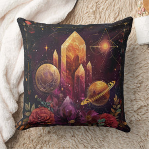 Fantasie-Amethyst-Kristallreich-Muster Kissen