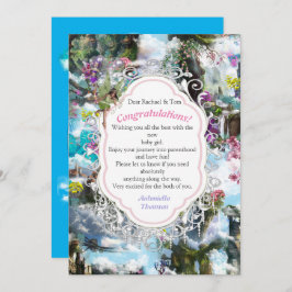 Fantasie Andere Welten in den Wolken Danke Karte