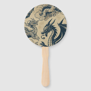 Fantasie-antiquierte Drachen Fächer