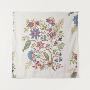 Fantasie-Blume im Retro-Stil, Vintag, jakobusbraun Wandteppich