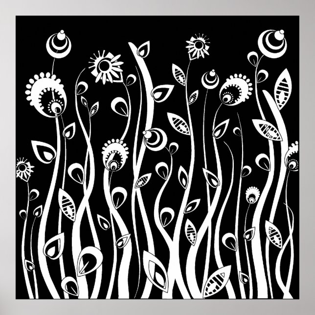 Fantasie-Blume Poster (Vorne)