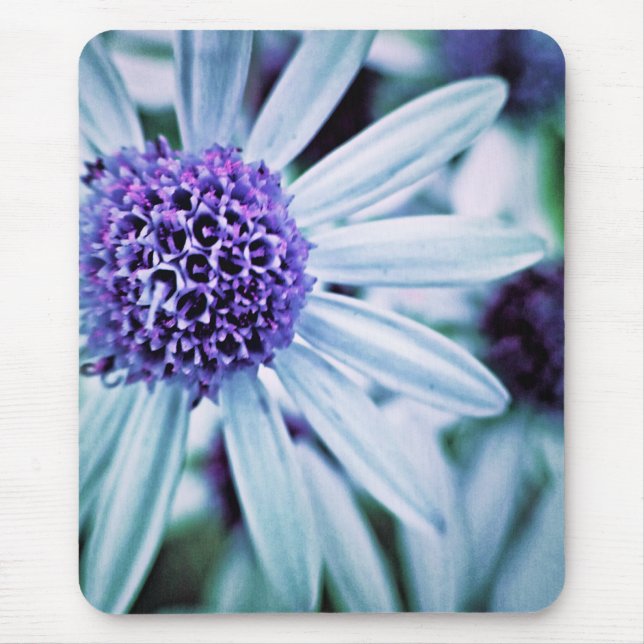Fantasie-Blumen in Lila Mousepad (Vorne)