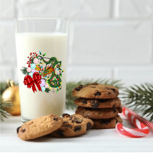 Fantasie-Chinesischer-Drache-Weihnachtskranz Fanta Glas