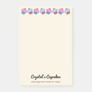 Fantasie-Cupcakes Personalisiert  Post-it Klebezettel
