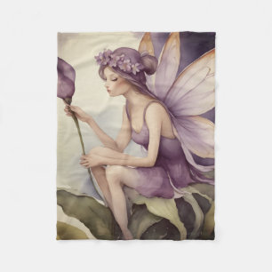 Fantasie der lila Fee Fleecedecke