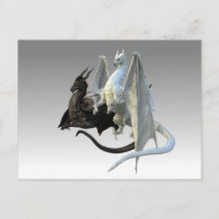 Fantasie der Schwarzen und Weißen Drachen