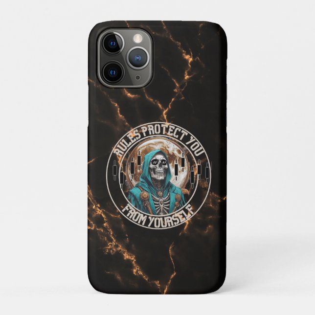 Fantasie-Design Marmor | Sensenmann | Motivation Case-Mate iPhone Hülle (Rückseite)