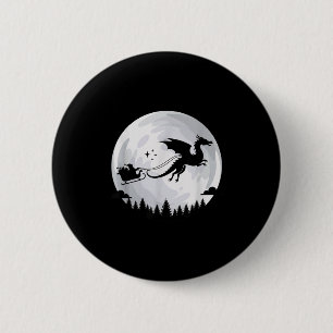 Fantasie-Drachen-Mond-Schlitten, Santa gezogen von Button