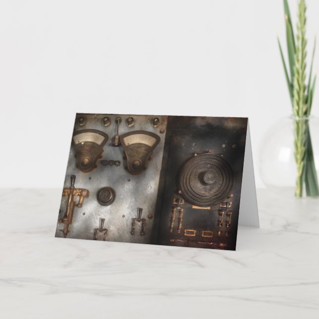 Fantasie - Eine Hommage an Steampunk Feiertagskarte (Vorderseite)