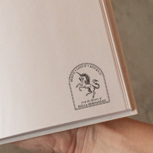 Fantasie-Einhorn-Bibliothek Aus der Bibliothek von Gummistempel