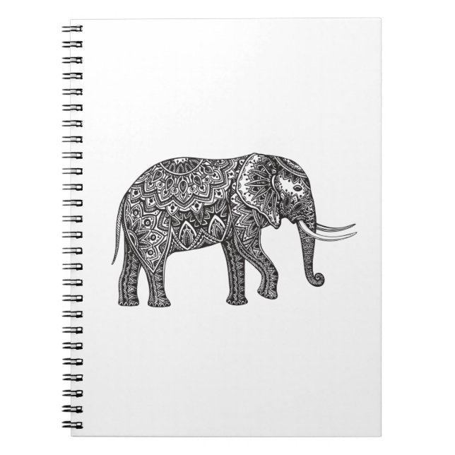 Fantasie-Elefant-Gekritzel Notizblock (Vorderseite)