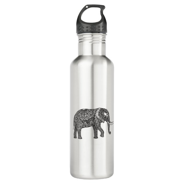 Fantasie-Elefant-Gekritzel Trinkflasche (Vorderseite)