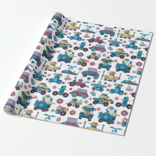 Fantasie Fahrzeuge Geschenkpapier