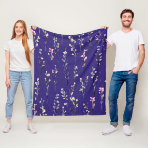 Fantasie farbiger Blume Fleecedecke